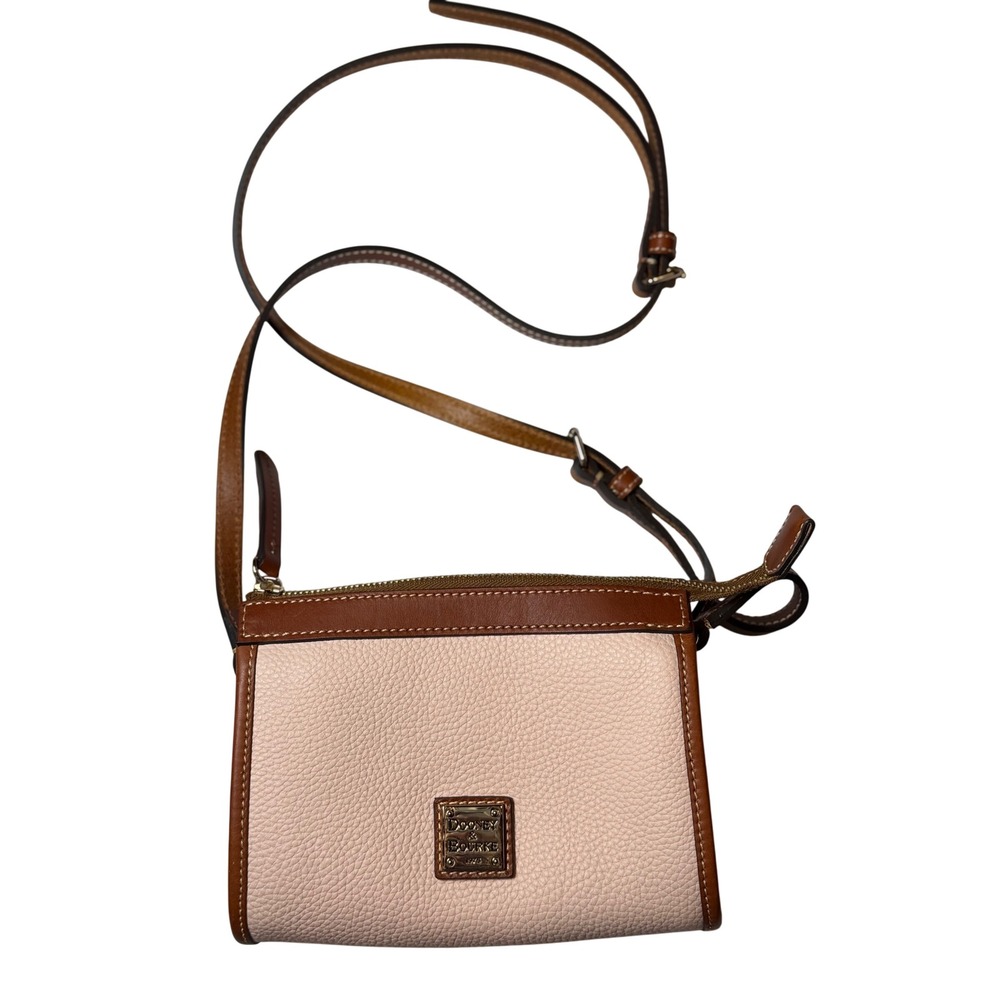 Dooney & Bourke Crossbody‎ Bag Pink Pebbled Leather R2524 ZL Small Purse Women
